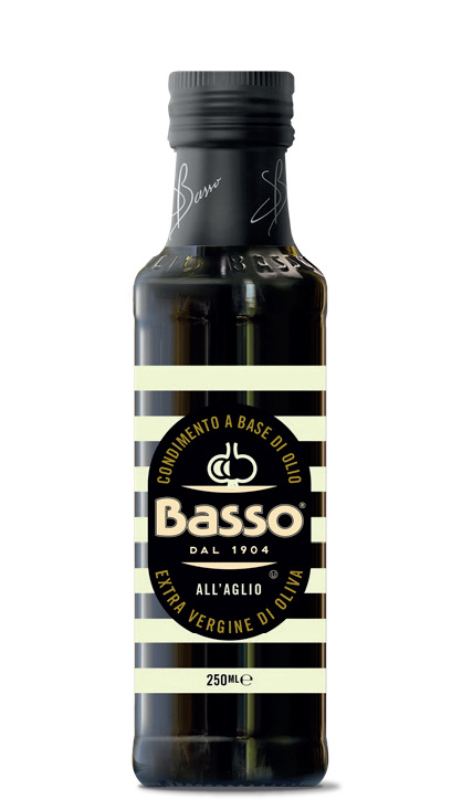 Zálivka z olivového oleje s česnekem Basso 250ml